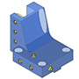 NAKAMURA 69x71 CUT OFF HOLDER H=( 3/ 4)" L=74 mm LEFT HAND NAKAMURA W2441 NAKAMURA WT300